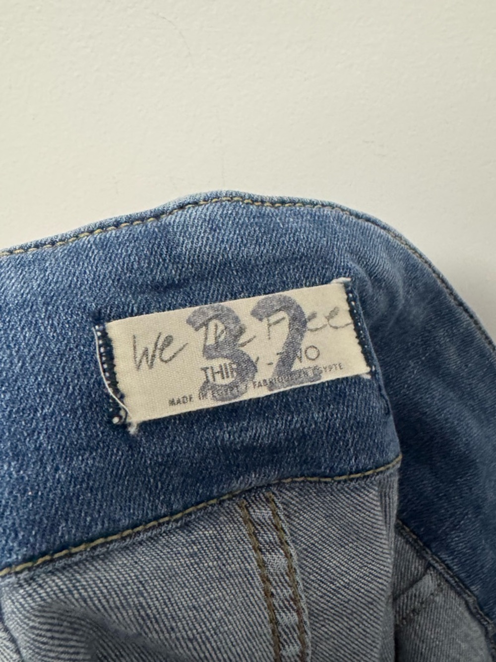 078 WE THE FREE Women's Jayde Flare Jeans, Sunburst Blue, Sz 32 - Picture 8 of 14